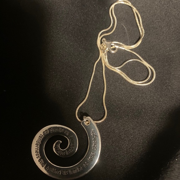 2/$60 Swirl”there is nothing as strong as”Necklace - Picture 4 of 4